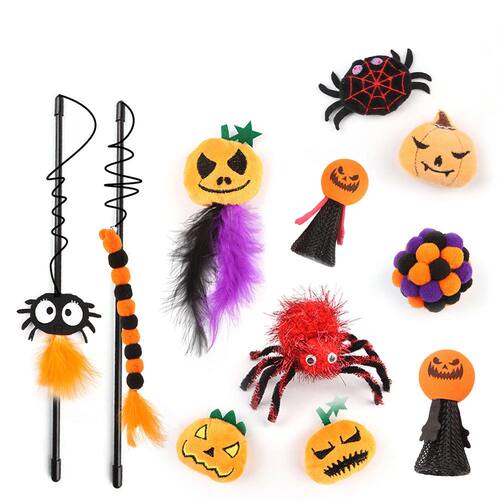 20 Styles Assorted Halloween Cat Toy Accessories Set Multipl