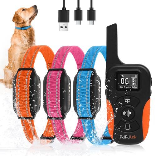 Vibrating Dog Collar No Shock, 3300ft Remote Dog Training Co