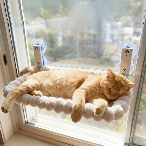 Cat Window Hammock with Strong Suction Cups – Cozy Perch fo