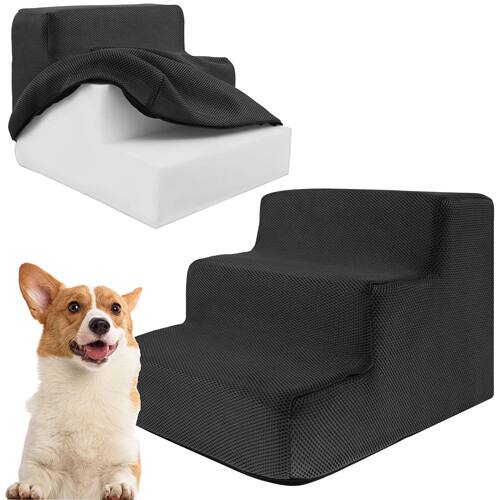 3 Step Dog Pet Stairs Ramp Ladder Training Non-Slip High Den