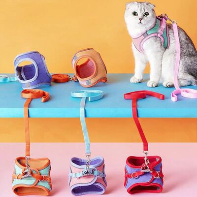 Anti-leak For Cat Puppy,Rabbit Soft Vest Harness Dog Leash C