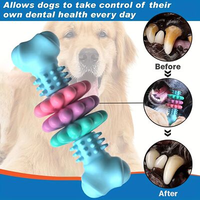 Indestructible Dog Chew Bone Toy for Aggressive Chewers - Du
