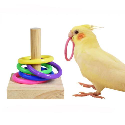 Bird Training Toys Set Wooden Block Puzzle Toys For Parrots