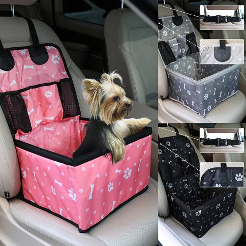Pet Dog Car Seat with Storage Pockets Universal Pet Seat Cov