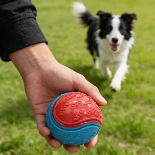 Dog Play Toy Rubber Glow Ball Indestructible Pet Supplie Tra