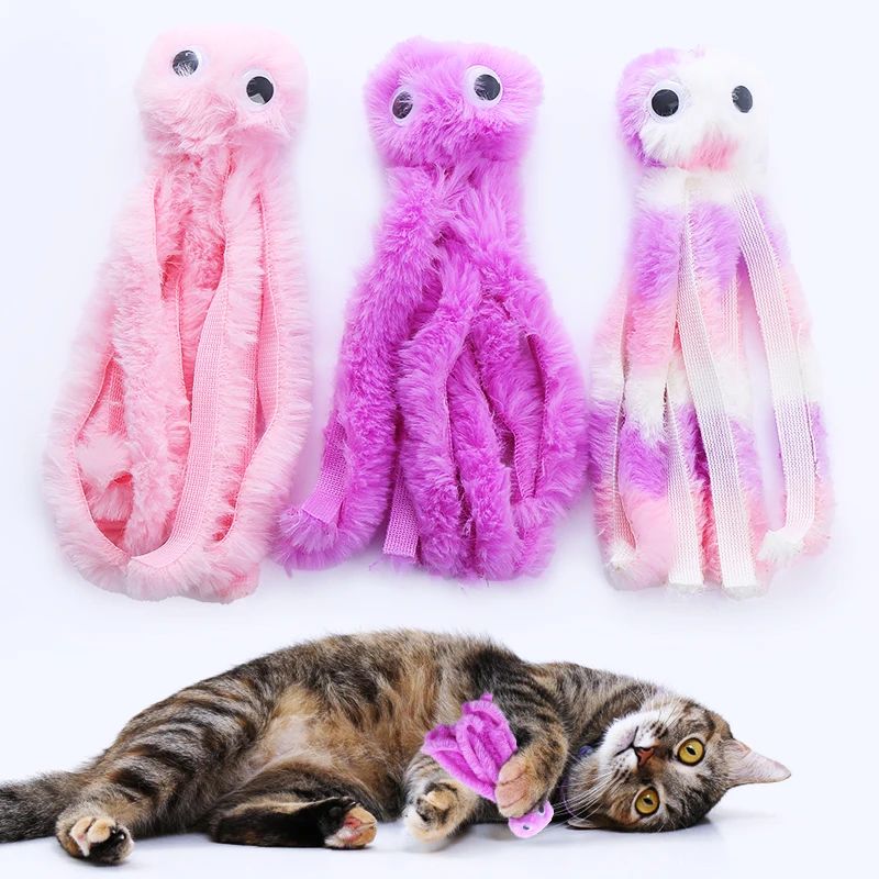 Cat toy Cute octopus plush toy bite resistant teeth interact