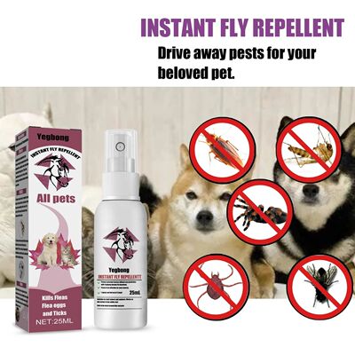 Pet Fur Spray Flea Tick and Mosquito Spray for Dogs Cats and