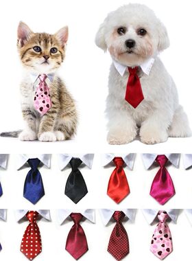 Pet Dog Cat Formal Necktie Tuxedo Bow Tie Black and Red Coll