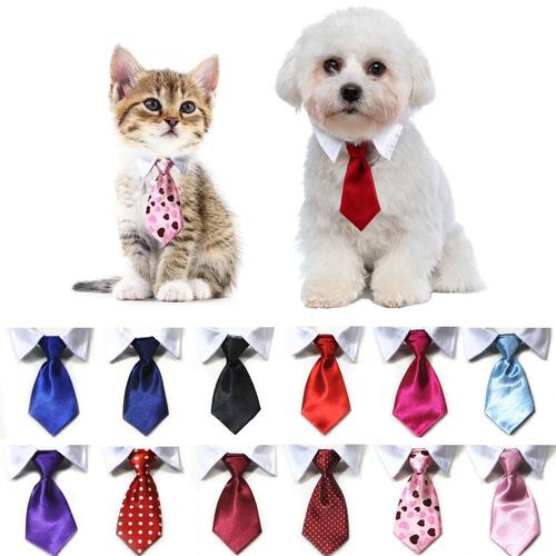 Pet Dog Cat Formal Necktie Tuxedo Bow Tie Black and Red Coll
