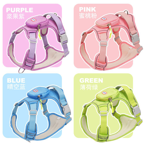 Dog Leash Pet Chest Strap Self-contained Backpack Anti-break