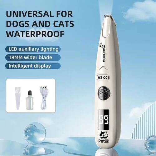 Pet Dog Electric Groomer Trimmer with LED Light Waterproof P