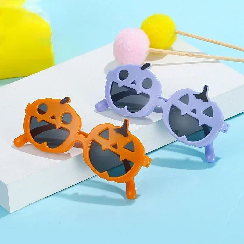 Dog Sunglasses Costume Halloween Pumpkin Shaped Puppy Glasse
