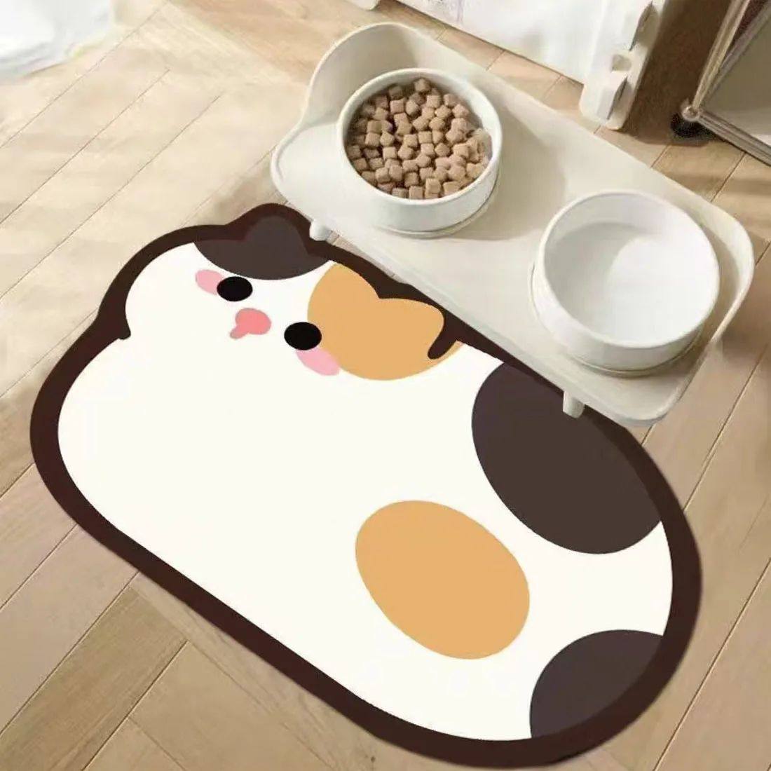 little kitten Bsorbent Pet Feeding Mat Waterproof Placemat f