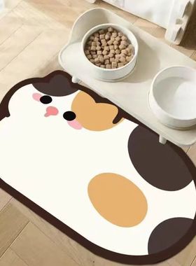 little kitten Bsorbent Pet Feeding Mat Waterproof Placemat f