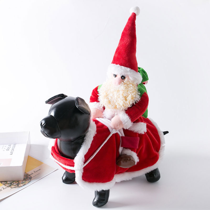 Christmas Clothes For Cats And Dogs Santa Claus Back Gift Ba