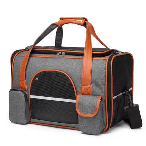 Dog Pet Carrier Bag Anti-Collapse Design Multiple Storage Po
