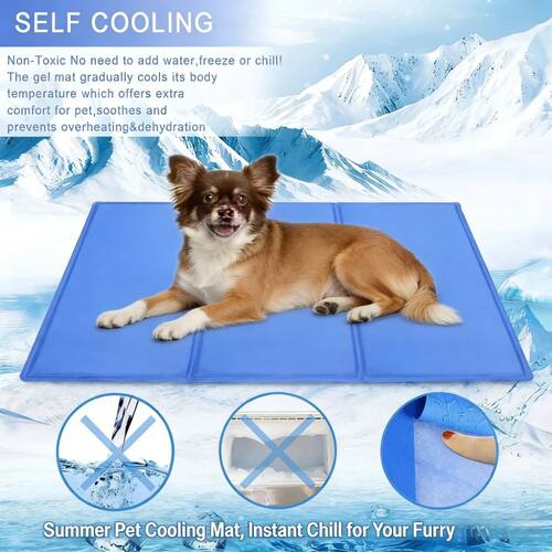 New Pet Ice Bed Mats Cushion Dogs Cats Summer Cooler Sleepin