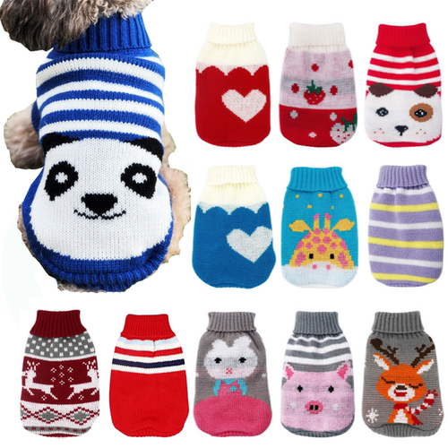 Winter Cartoon Cat Dog Clothes Warm Christmas Sweater For Sm