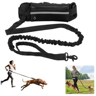 Hands Free Dog Leash Reflective Leash with Waist Bag Retract