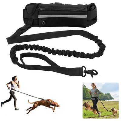 Hands Free Dog Leash Reflective Leash with Waist Bag Retract