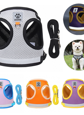 Reflective Safety Pet Dog Harness and Leash Set for Small Me