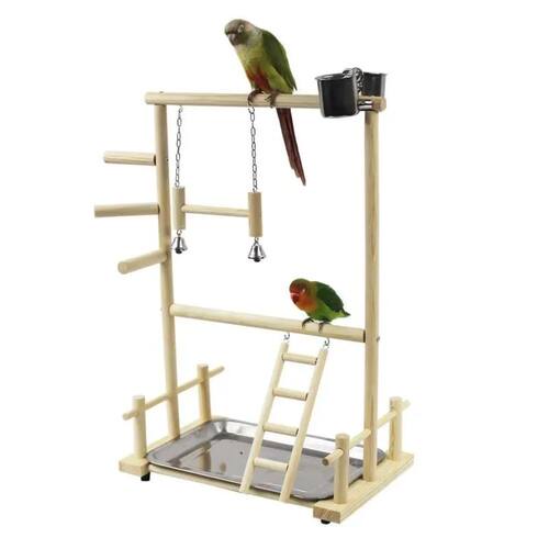 Parrot Playstand Bird Plays Stand Cockatiel Playground Woode