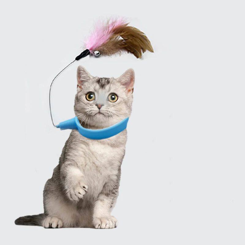 New product collar cat teaser self-entertainment cat toy nec