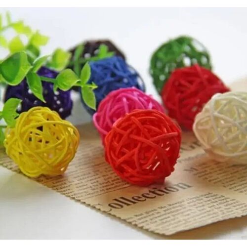 10pcs Primary Color Sepak Takraw Parrot Chewing Toy Ball Pet