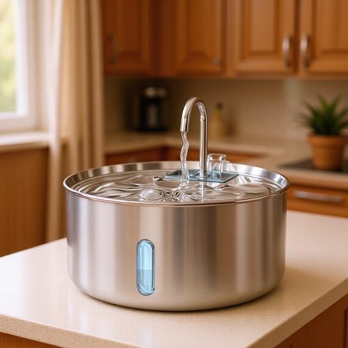 Stainless Steel Pet Drinking Fountain Automatic?Cat Water?Fo
