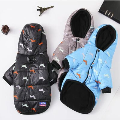 Hot Printed Cotton Down Jacket Autumn Winter Clothes For Dog