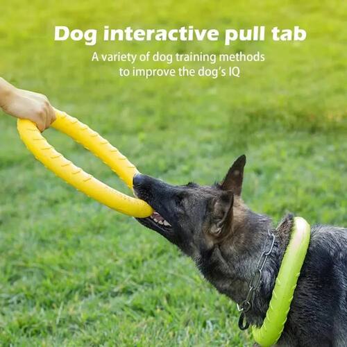 Dog Toys Pet Flying Disk Training Ring Puller Anti-Bite Floa