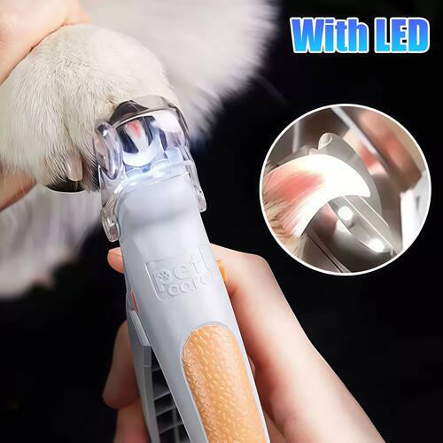 Professional Pet Nail Clipper Scissors With LED Light Cat Do
