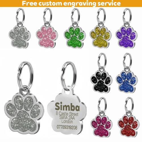Free Personalized Dog Cat Plate Tags Engraved Puppy Pet ID N