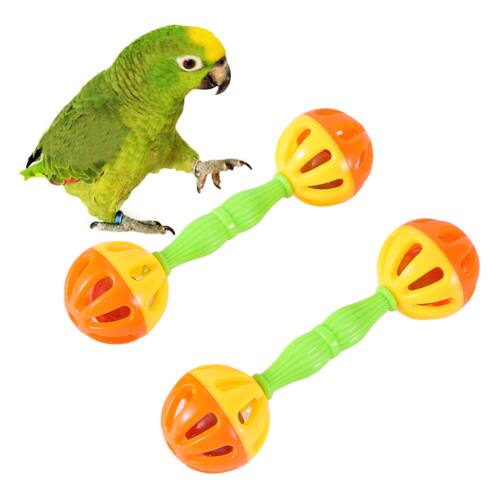 2PCS Parrot Toy Rattle Bite Resistant Bird Bite Toy Parrot C