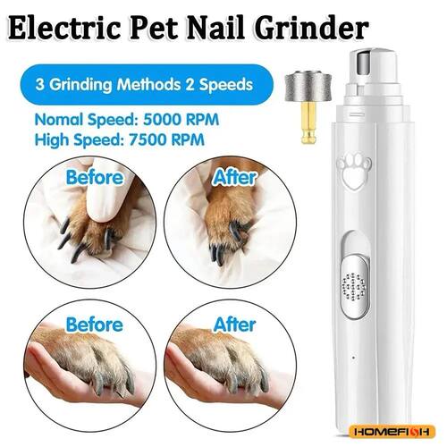 USB Rechargeable Electric Dog Nail Grinder Painless Trimmer