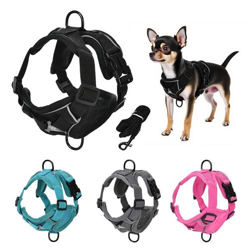 Pet Puppy Harness Leash Set For Small Medium Dogs Cat Vest O