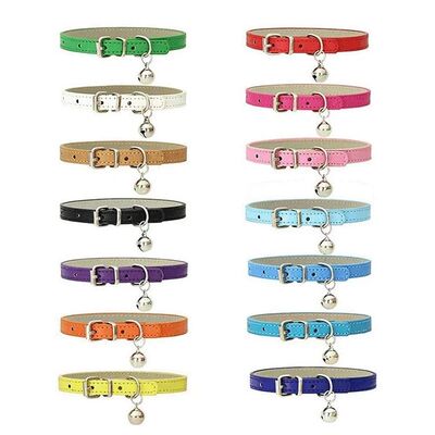 Dog Collar Pu Leather Collar Leash Pet Dog Collar Pet Suppli