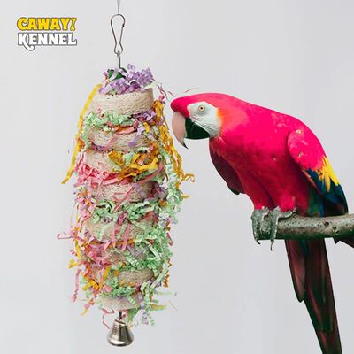 Funny Bird Toys Parrot Toys Swing Parrot Cage Natural loofah