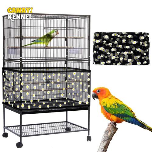 Bird Cage Net Cover Birdcage Seed Feather Catcher Soft Skirt