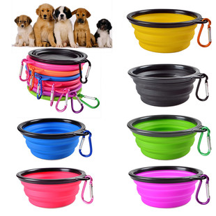Collapsible Pet travel bowl Pet Soft Dog Bowl Folding Silico