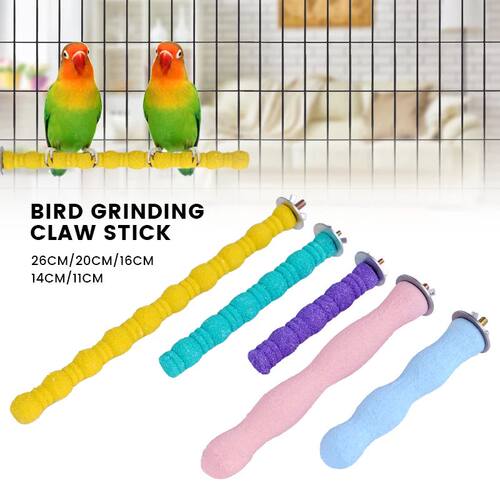 Pet Parrot Claw Grinding Stick Wooden Stick Bird Perching Sa