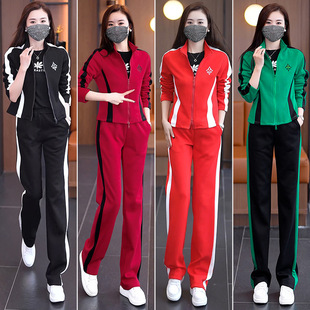 鬼步舞棉休闲运动服两件套成人女 秋冬新款 广场舞服装 开衫 套装