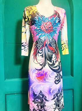 S Twelve  Made in America 现代古巴比伦休闲连衣裙