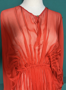 Orna Farho  法国制 贵气迷人丹色真丝缎