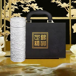 足银银制品 高端九龙银杯银离子水杯商务大气高档礼品送礼保温杯