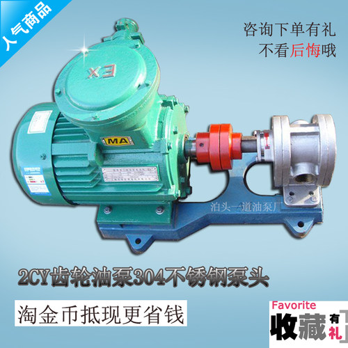 齿轮泵一道电动304不锈钢耐腐蚀
