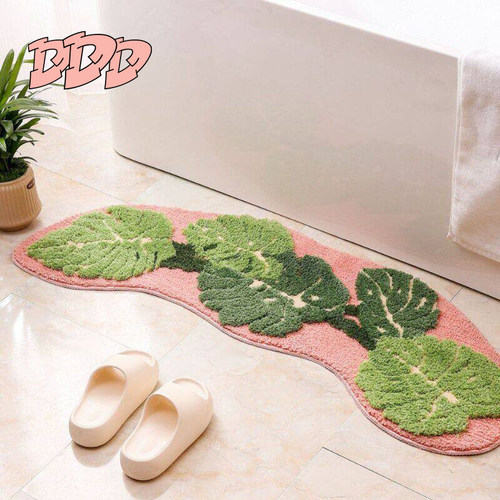 森系浴室地垫弧形吸水防滑脚垫