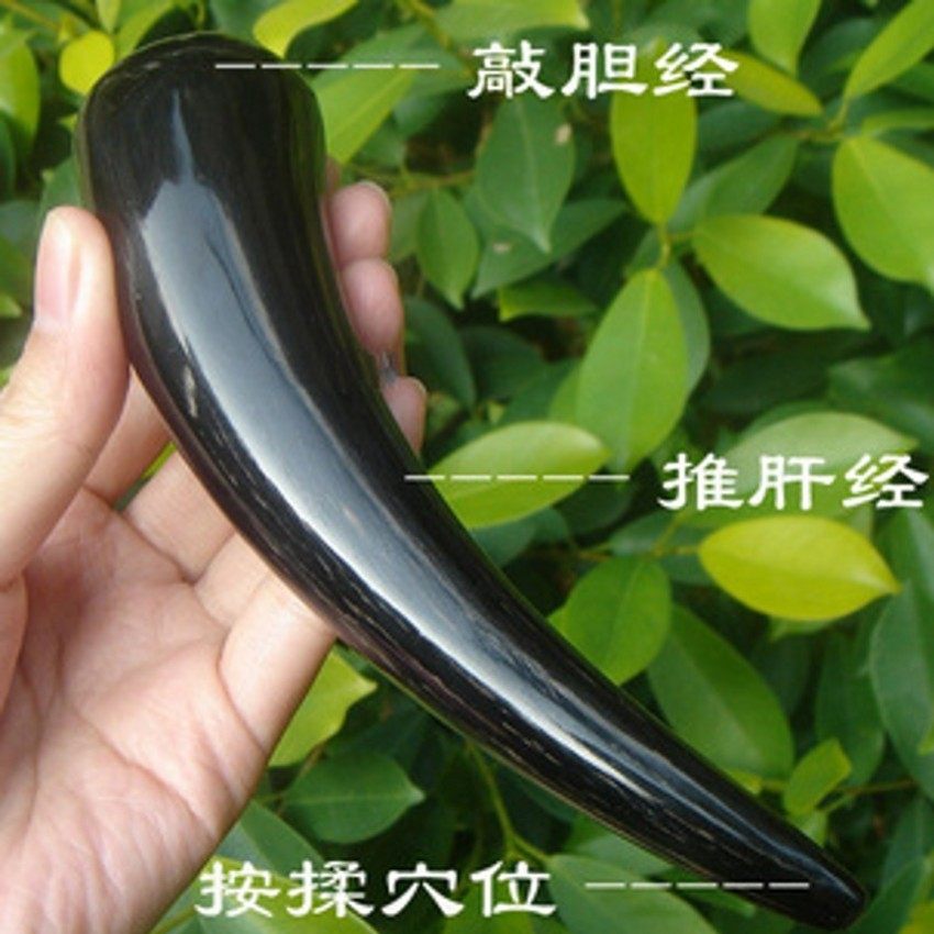 牛角点穴棒 拨筋棒 敲胆经 身体手足穴位按摩棒点穴笔正品父亲节