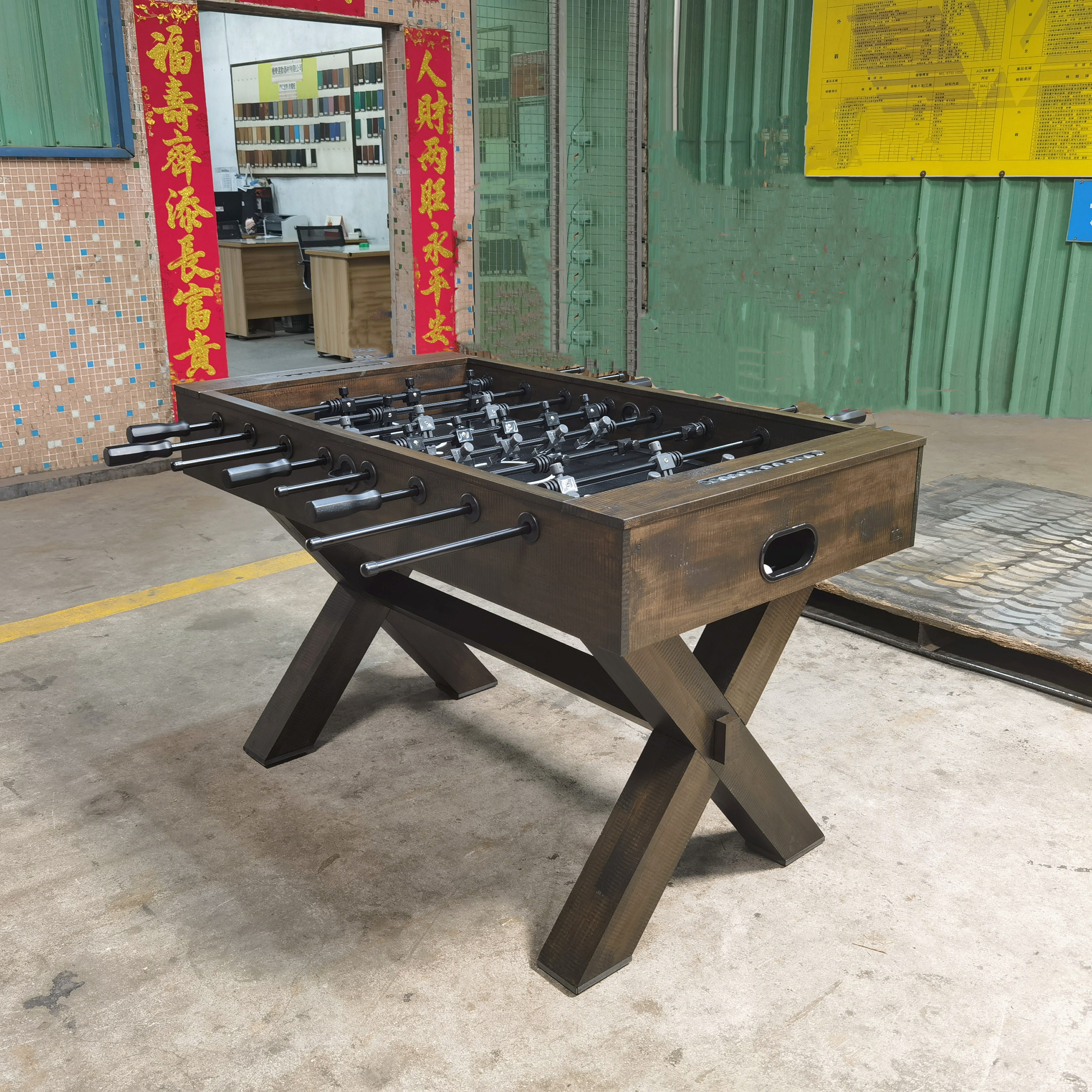 复古型标准桌上成人机8杆足球台多人手动对战锻炼亲子互动游戏台