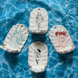 小美人鱼烛台香薰烛台首饰盘墙面挂饰家居摆件礼品